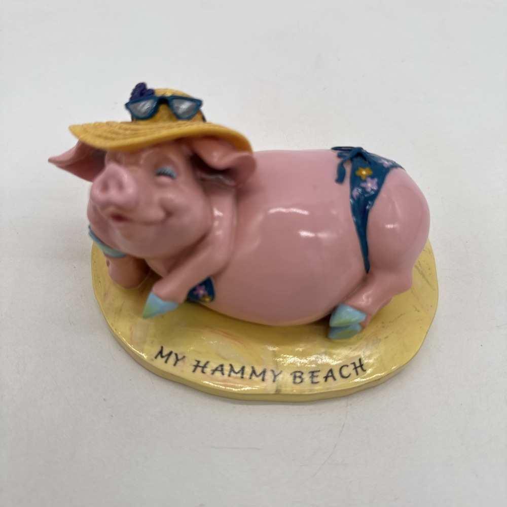 Pig Invasion Sassy Pig My Hammy Beach Sculpture Figure